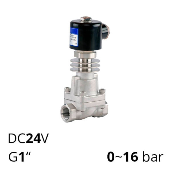 Solenoid valve for superheated and saturated steam, thread G 1″ (inch) SV-SH-ES-22NC-25