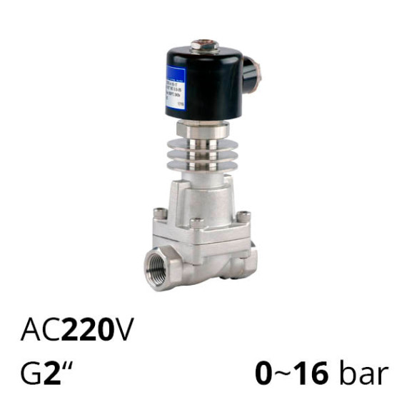 Solenoid valve for saturated and superheated steam, thread 2″ SV-SH-ES-22NC-50
