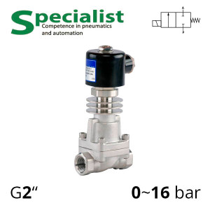 Solenoid valve for saturated and superheated steam, thread 2″ SV-SH-ES-22NC-50