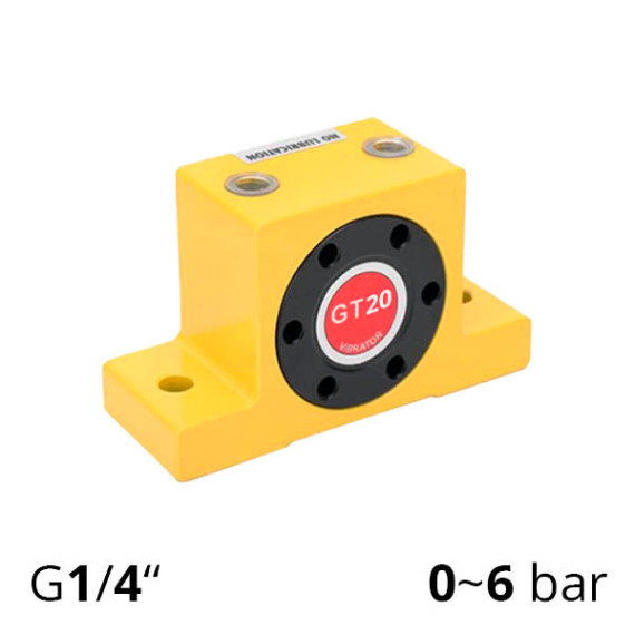 Industrial pneumatic vibrator turbine series SC-PV-GT-20 and thread G 1/4″