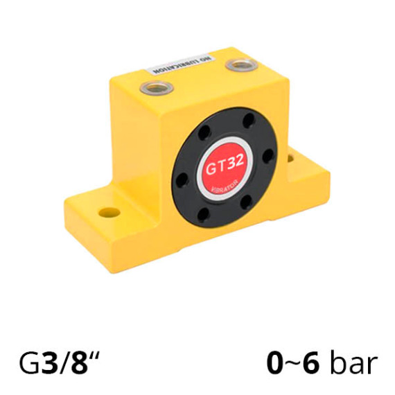 Industrial pneumatic vibrator turbine series SC-PV-GT-32 and thread G 3/8″