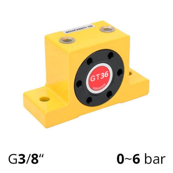 Industrial pneumatic vibrator turbine series SC-PV-GT-36 and thread G 3/8″