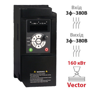 Vector frequency converter 160 kW, 3F~3F/380V (SPLC-CV20-160G4)