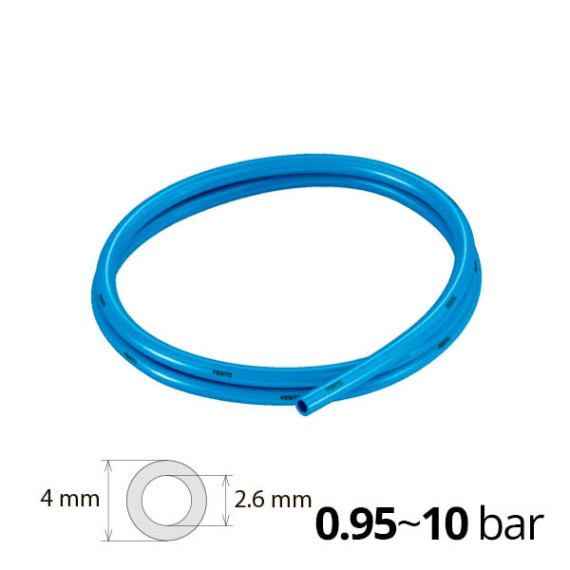 Festo plastic tube 4 mm / 2.6 mm - PUN-4X0,75-BL