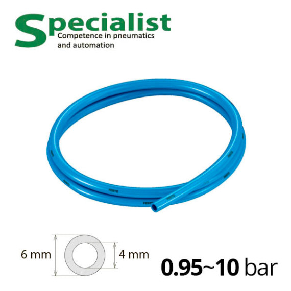 Festo plastic tube 6 mm / 4 mm - PUN-6X1-BL