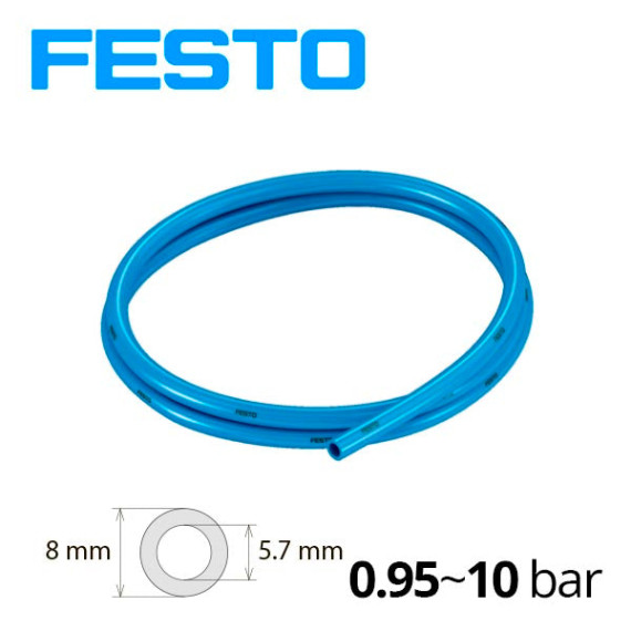 Festo plastic tube 8 mm / 5.7 mm - PUN-8X1,25-BL