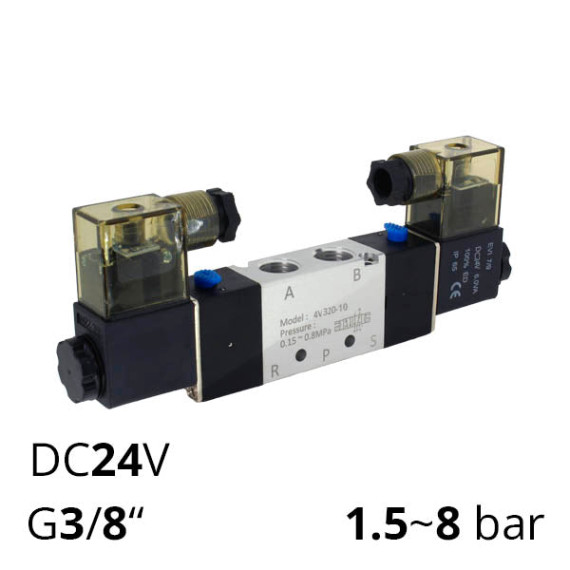 Pneumatic distributors 4V320-08 (10) 5/2 with bilateral electric control