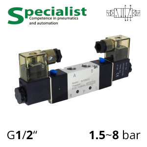Pneumatic distributors 4V420-15 5/2 with bilateral electric control