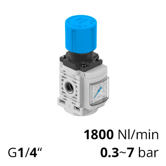 Compact pressure regulator Festo MS4-LR-1/4-D6-AG-BAR-B