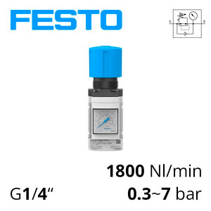 Compact pressure regulator Festo MS4-LR-1/4-D6-AG-BAR-B