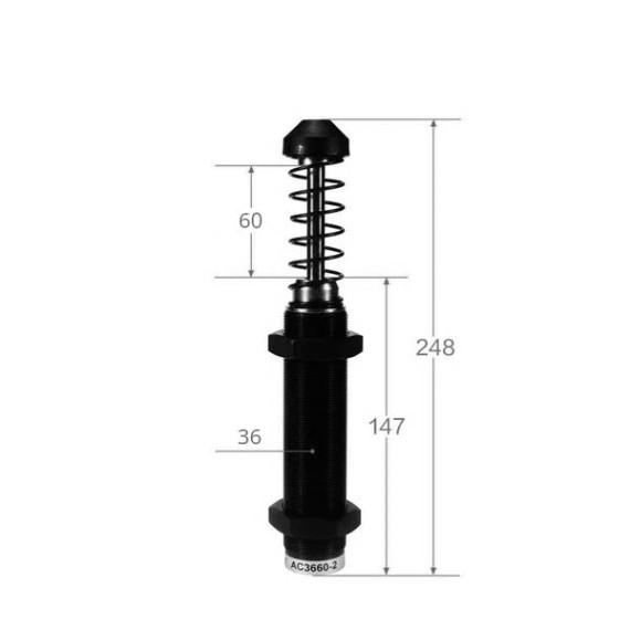 Non-adjustable hydraulic shock absorbers of the SC-AC series