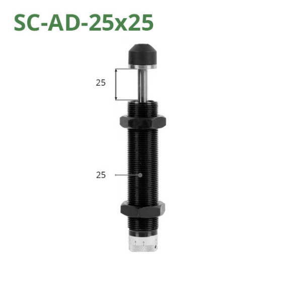 Adjustable hydraulic shock absorbers of the SC-AD series
