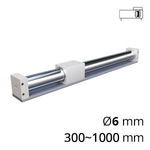 Rodless pneumatic cylinder magnetic with guide SC-CG2
