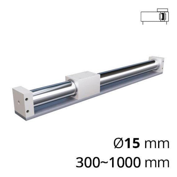 Rodless pneumatic cylinder magnetic with guide SC-CG2