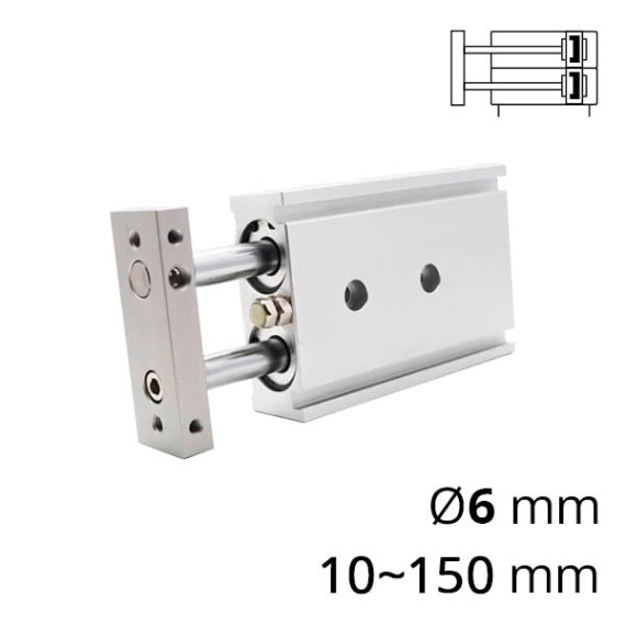 Two-rod pneumatic cylinder SC-CXS series