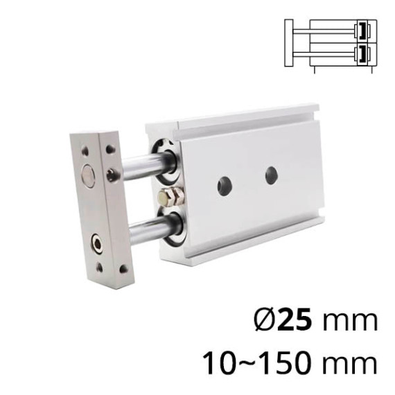 Two-rod pneumatic cylinder SC-CXS series