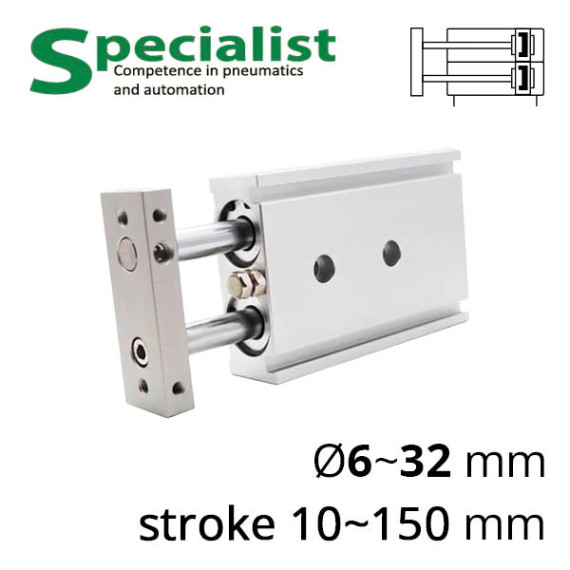 Two-rod pneumatic cylinder SC-CXS series