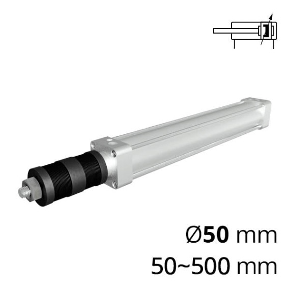 Pneumatic cylinders of the DNGG series for heavy operating conditions with a protective corrugation
