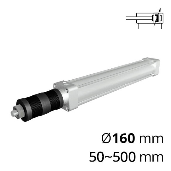 Pneumatic cylinders of the DNGG series for heavy operating conditions with a protective corrugation