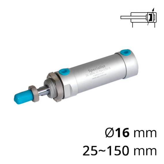 SC-MAL-U series round air cylinder with cut back cover