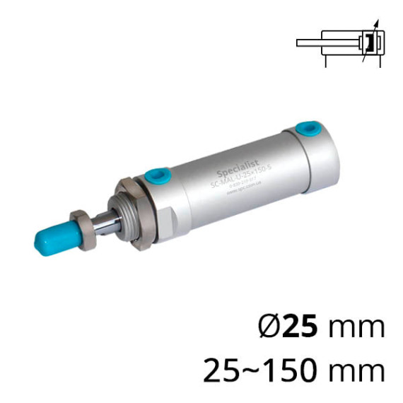SC-MAL-U series round air cylinder with cut back cover