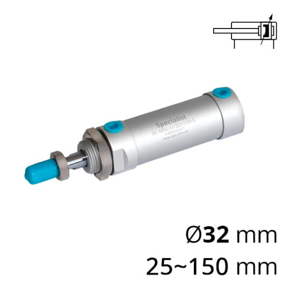 SC-MAL-U series round air cylinder with cut back cover