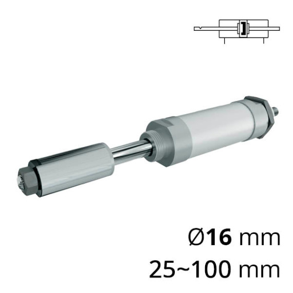 SC-MALJ round pneumatic cylinder with stroke adjustment