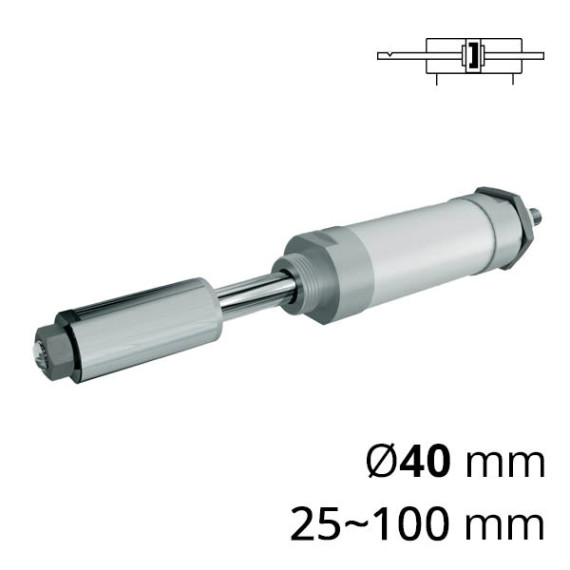 SC-MALJ round pneumatic cylinder with stroke adjustment