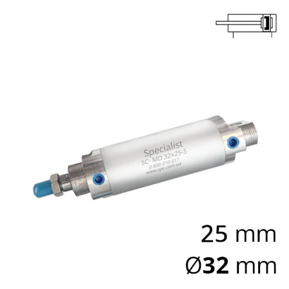 Pneumatic cylinders SC-MD (similar to 27 Camozzi) double action without damping