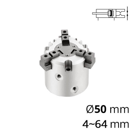 Cam pneumatic gripper with 3 fingers SC-MHS3 series