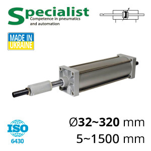 Pneumatic cylinders of the SC-SCJ series with stroke adjustment