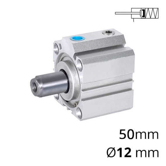 One-sided pneumatic cylinders are compact with a spring in a rodless cavity of the SC-STA series