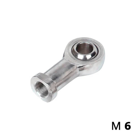Spherical tip of the SC-UJ series on the rod of the pneumatic cylinder