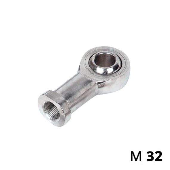 Spherical tip of the SC-UJ series on the rod of the pneumatic cylinder