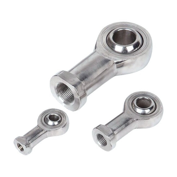 Spherical tip of the SC-UJ series on the rod of the pneumatic cylinder