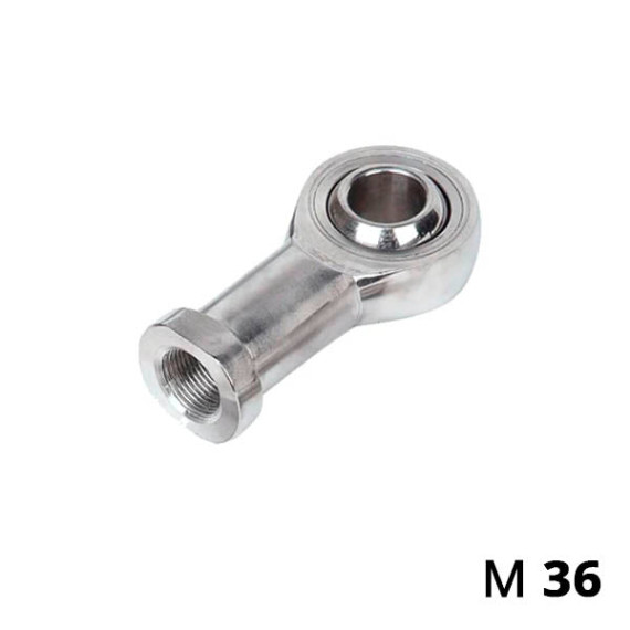 Spherical tip of the SC-UJ series on the rod of the pneumatic cylinder