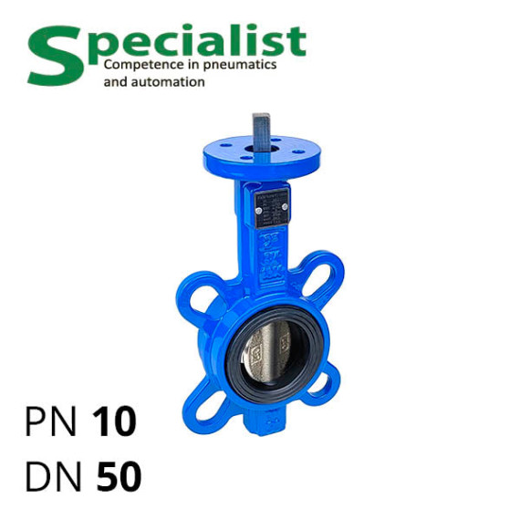 Disc rotary valve DU 50 cast iron inter-flange non-dismountable series SCBF-D673-10XEX-50