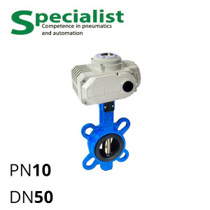 Disc rotary latch DU 50 cast iron with electric drive SCBF-D673-10XEX-50-HL-05