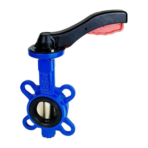 Disc rotary latch DU 65 cast iron inter-flange non-dismountable with handle SCBF-D673 series