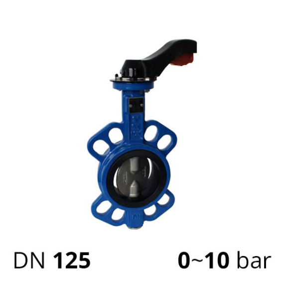Disc rotary valve DU 125 stainless inter-flange collapsible with handle SCBF-D674 series