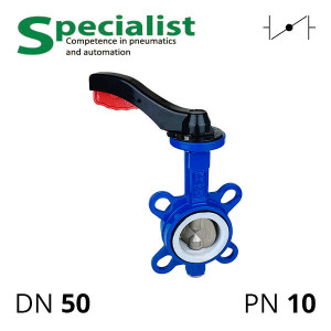 Disc rotary valve DU 50 stainless inter-flange collapsible with handle SCBF-D674 series