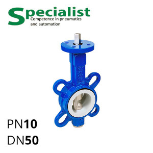Disc rotary valve DU 50 stainless inter-flange collapsible series SCBF-D674