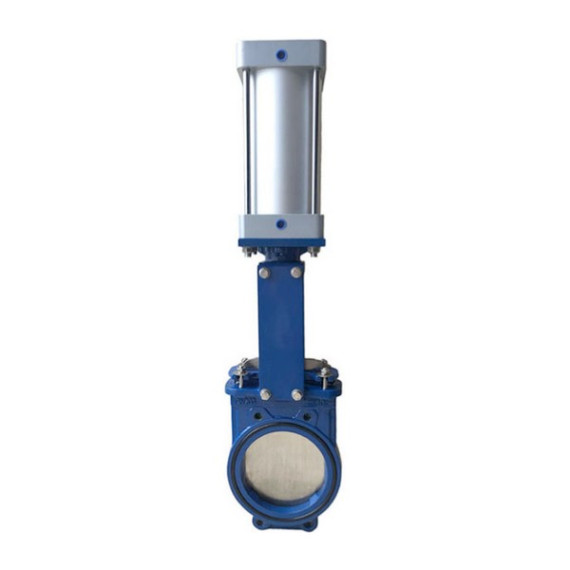 Knife gate valve DU 300 cast iron with pneumatic drive SCBF-PZ673X-10JC-300-P