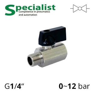 Ball valve 1/4″ ext. - external bronze (SCBV-Q201-16FB-08-SF)