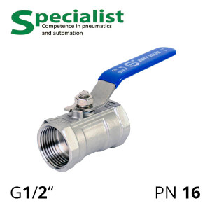 Ball valve coupling 1/2″ stainless steel DU15 with handle SCBV-Q601-16FA-15