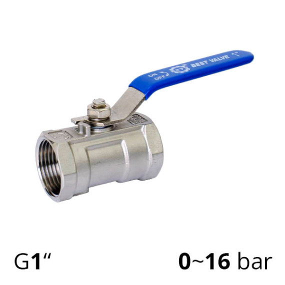 Coupling ball valve 1″ stainless steel DU 25 with handle SCBV-Q601-16FA-25