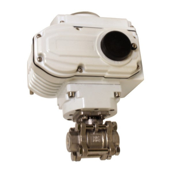 Adjustable ball valve 1 ¼″ stainless PN16 DN32 with electric drive SCBV-Q611