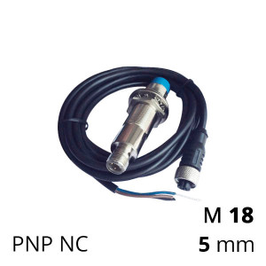 Inductive proximity sensor PNP, M18, distance up to 5 mm (TKI/TKL series)