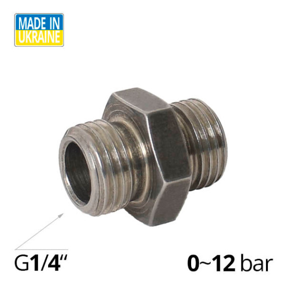 Aluminum fitting of the SF-A2500 series straight nipple with external thread