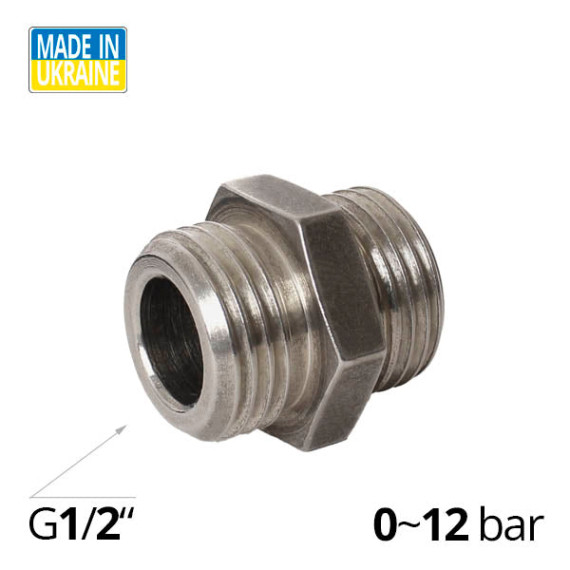Aluminum fitting of the SF-A2500 series straight nipple with external thread